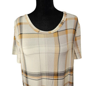 24/7 Maurices Plaid short sleeve top